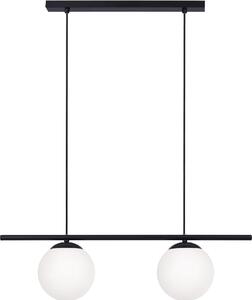 Lampada a sospensione ARTON bianco e nero 2xE27x40W in vetro, dimensioni: 90x71x16 cm, IP20, Kaja