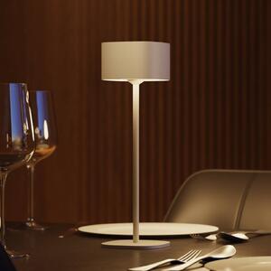 Calex Lampada da tavolo a LED ricaricabile Serino, sabbia, alluminio, 2.700 K dimmerabile, Crema / Ambra, Soggiorno / Sala da pranzo, Alluminio