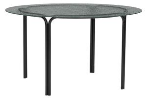 Tavolino rotondo nero con piano in vetro ø 80 cm Orbit - Hübsch
