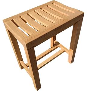 Sgabello da doccia in legno per bagno, spa e sauna 42x28x50 cm