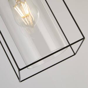 Searchlight Lampada a sospensione in vetro Vesperon, dimmerabile, Chiaro / Trasparente, Soggiorno / Sala da pranzo, Vetro, Moderno, Lampada a sospensione