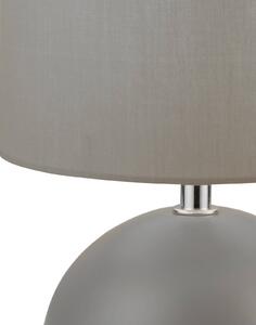 Searchlight Lampada da tavolo Quorin, Alluminio / Grigio / Zincato, Soggiorno / Sala da pranzo, Tessuto / Stoffa / Seta, Moderno, Lampada da tavolo
