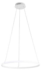 Luce Ambiente Design Lampada LED a sospensione Axis, Ø 60 cm, bianca, metallo, CCT Axis, Bianco / Opale, Soggiorno / Sala da pranzo, Metallo, Moderno