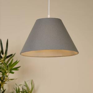Searchlight Lampada a sospensione Lyta, dimmerabile, Alluminio / Grigio / Zincato, Soggiorno / Sala da pranzo, Tessuto / Stoffa / Seta, Scandinavo, Lampada a sospensione