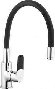 Rubinetto per lavello Yoga nero con bocca flessibile e aeratore economico BZ-32-L04