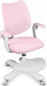 Mark Adler Junior 4.6 Pink | Sedia da scrivania per bambini Sedia girevole ergonomica | Poggiapiedi | Profondità di seduta regolabile | Braccioli regolabili