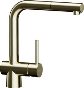 Rubinetto da cucina con doccetta Schock Laios oro 517120