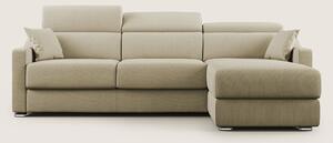 Amber divano letto angolare in tessuto smacchiabile T05 cammello