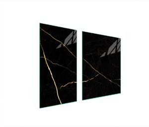 Piastre copri fornelli 2 pezzi 90x52 Vetroceramica copri piano cottura vetro tagliere marmo oro