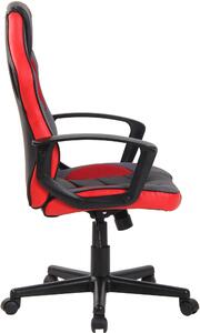 Sedia da ufficio CLP Glendale, regolabile in altezza con funzione reclinabile, nera/rossa