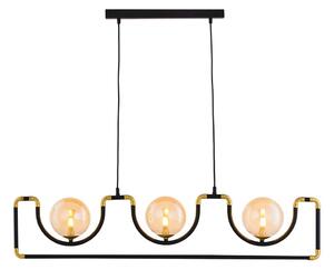 Jupiter 1989 - Lampadario a sospensione con filo HANZA 3xG9/10W/230V nero/oro/beige