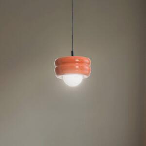 Lampada a sospensione in vetro Tina Argon, dimmerabile, Terracotta, Soggiorno / Sala da pranzo, Vetro, Lampada a sospensione