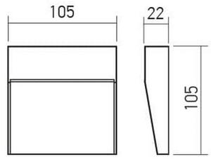 Redo 90474 - Applique a LED da esterno LANDER LED/3W/230V IP54 bianco