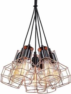 Italux Perifo lampadario industriale nero MDM-2272/6 BK+COP