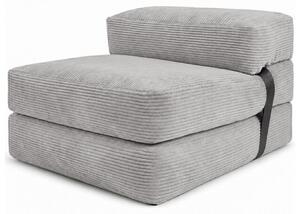 Pouf letto sfoderabile 70x190 cm BANANAIR grigio chiaro