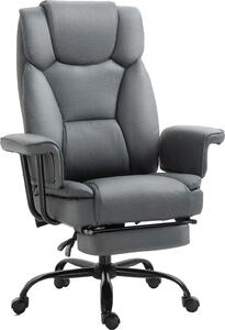 Sedia da ufficio VINSETTO 920-064, sedia direzionale ergonomica, girevole a 360°, regolabile in altezza, grigio - A
