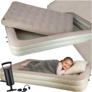 Letto per bambini con materasso gonfiabile da viaggio e pompa, 140 cm x 90 cm