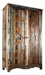 Armadio in legno di Legno riciclato 118x60x198 multicolore laccato NATURE OF SPIRIT #42