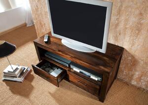 Mobile TV in legno di Sheesham / palissandro 110x50x55 miele laccato METRO LIFE #102