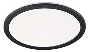 Pannello LED rotondo nero 40 cm incl. LED dimmerabile a 3 livelli - Lope