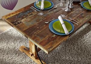 Tavolo da pranzo in legno di Legno riciclato 140x90x76 multicolore laccato NATURE OF SPIRIT #09