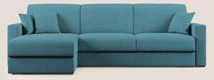 Best Divano letto angolare in tessuto impermeabile T02 azzurro