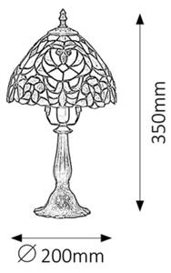 Rabalux 8089 - Lampada da tavolo Tiffany in vetro colorato MIRELLA 1xE14/40W/230V