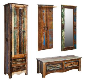 NATURE OF SPIRIT #9002 Set mobili da ingresso in legno riciclato - laccato / multicolore