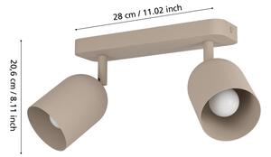 Eglo 44162 - Faretto TILSTON 2xE14/40W/230V beige