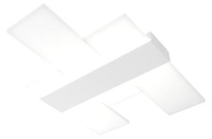 Plafoniera Moderna Flight Metallo Bianco Diffusore Acrilcico Satinato Led 40W