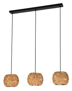 Eglo 44144 - Lampadario a sospensione con cavo SHELDON 3xE27/40W/230V marrone