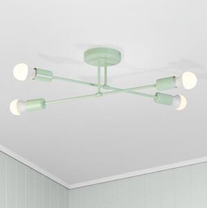 Lampadario a plafone CAMBRIDGE 4xE27/15W/230V verde