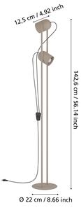 Eglo 44166 - Lampada da terra TILSTON 2xE14/8W/230V beige