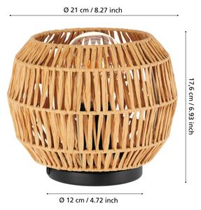 Eglo 44145 - Lampada da tavolo SHELDON 1xE27/40W/230V marrone