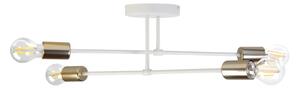 Plafoniera CAMBRIDGE 4xE27/15W/230V ottone/bianco