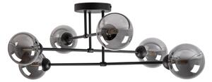 Lampadario a montaggio superficiale OBSIDIAN 6xG9/10W/230V nero/grigio fumé