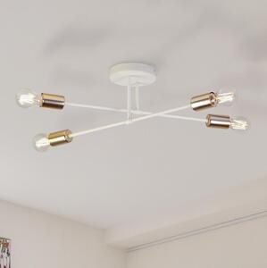 Plafoniera CAMBRIDGE 4xE27/15W/230V ottone/bianco