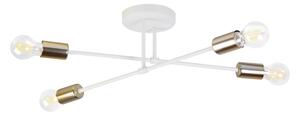 Plafoniera CAMBRIDGE 4xE27/15W/230V ottone/bianco
