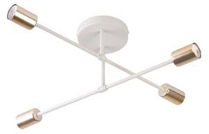 Plafoniera CAMBRIDGE 4xE27/15W/230V ottone/bianco