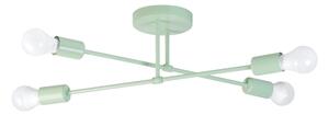 Lampadario a plafone CAMBRIDGE 4xE27/15W/230V verde