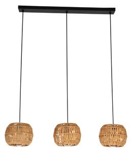 Eglo 44144 - Lampadario a sospensione con cavo SHELDON 3xE27/40W/230V marrone
