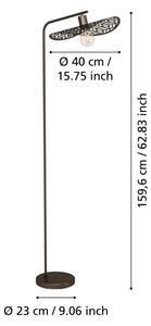 Eglo 44127 - Lampada da terra SWABY 1xE27/60W/230V, finitura bronzata