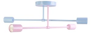 Plafoniera CAMBRIDGE 4x E27/15W/230V blu/rosa
