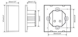 FARO 33988 - Pannello touch da parete per ventilatori da soffitto 230V nero