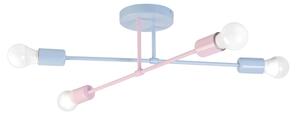 Plafoniera CAMBRIDGE 4x E27/15W/230V blu/rosa
