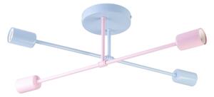 Plafoniera CAMBRIDGE 4x E27/15W/230V blu/rosa