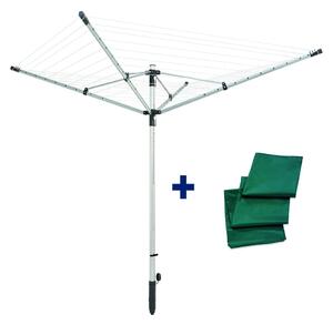 Stendino da giardino argentato 50 m LinoLift 500 – LEIFHEIT