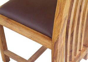 NATURE BROWN #802 Sedia in legno di sheesham - oliato / marrone 43x50x108