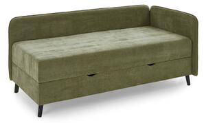Letto singolo verde imbottito con contenitore 120x200 cm Kiruna - Meise Möbel