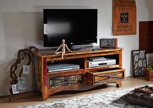 Mobile TV in legno di Legno riciclato 121x45x56 multicolore laccato NATURE OF SPIRIT #114